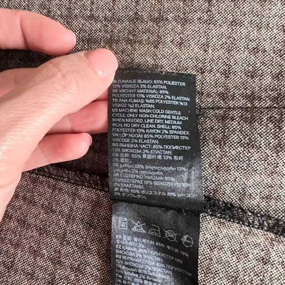 H&M Women’s Brown Plaid Blazer Button Pockets, Size 2, - Picture 9 of 13